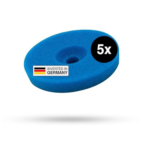 Liquid Elements – Centriforce V2 Polierpads 125mm – Polierschwamm mit speziell entwickelter Fräsung für optimierte Ergebnisse – Auto Polieraufsatz für Poliermaschinen (Blau|Super Heavy Cut | 5 Stück) von Liquid Elements