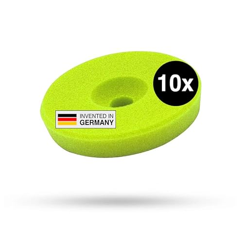 Liquid Elements – Centriforce V2 Polierpads 125mm – Polierschwamm mit speziell entwickelter Fräsung für optimierte Ergebnisse – Auto Polieraufsatz für Poliermaschinen (Grün | Soft Cut | 10 Stück) von Liquid Elements