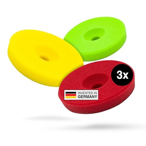 Liquid Elements – Centriforce V2 Polierpads 150mm Set – Polierschwämme mit speziell entwickelter Fräsung für optimierte Ergebnisse – für Heavy Cut, Medium Cut & Finish Polituren (3 Stärken á 3 Stück) von Liquid Elements