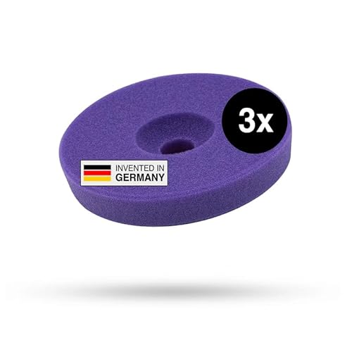 Liquid Elements – Centriforce V2 Polierpads 75mm – Polierschwamm mit speziell entwickelter Fräsung für optimierte Ergebnisse – Auto Polieraufsatz für Poliermaschinen (Lila | Sealing | 3 Stück) von Liquid Elements