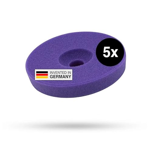 Liquid Elements – Centriforce V2 Polierpads 75mm – Polierschwamm mit speziell entwickelter Fräsung für optimierte Ergebnisse – Auto Polieraufsatz für Poliermaschinen (Lila | Sealing | 5 Stück) von Liquid Elements