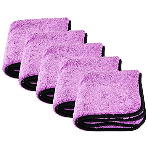 Liquid Elements Purple Monster Mikrofasertuch Microfaser 1800 GSM 40 x 40 cm (5 Stück) von Liquid Elements