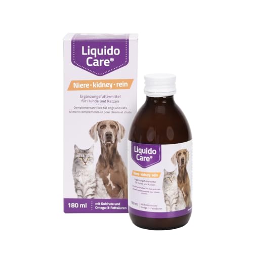 LiquidoCare Niere, für Katzen und Hunde, Nährstoff Zufuhr bei Nierenfunktionsstörung, Ergänzungsfuttermittel flüssig, 180ml von Liquidocare