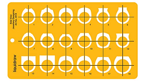 Liquidraw 2018 Schablone für Schmuckdesign, Orange/Transparent Liquidraw 2018 Schablone für Schmuckdesign, Orange/Transparent von Liquidraw
