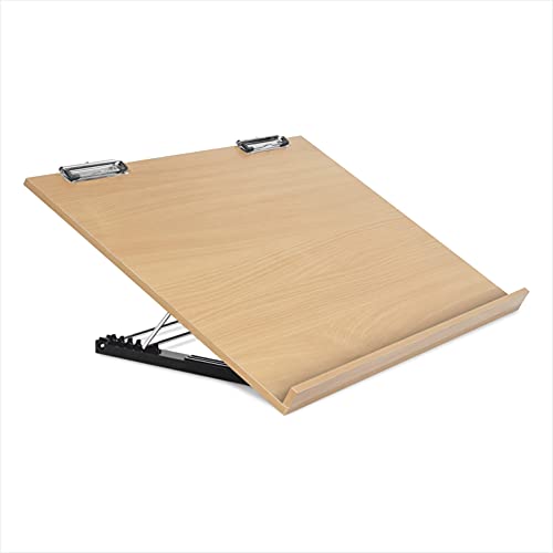 Liquidraw Schreibtischstaffelei A2 für Malerei Künstler A2 Zeichenbrett Tischständer mit 5 verstellbaren Winkeln, befestigte Zeichenbrett-Clips Liquidraw Schreibtischstaffelei A2 für Malerei Künstler A2 Zeichenbrett Tischständer mit 5 verstellbaren Winkeln, befestigte Zeichenbrett-Clips von Liquidraw