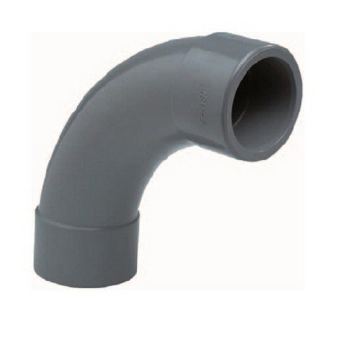 Liquipipe GmbH PVC Bogen 90 Grad 2 x Klebemuffe aus Rohr 63mm grau Klebemuffe x Klebemuffe Bogen PVC-U von AquaForte