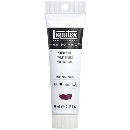 Liquitex 1040502 Professional Heavy Body Acrylfarbe in Künstlerqualität mit ausgezeichneter Lichtechtheit in buttriger Konsistenz, 59ml Tube - gedämpftes Violett von Liquitex