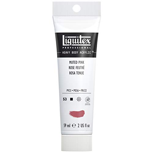 Liquitex 1040504 Professional Heavy Body Acrylfarbe in Künstlerqualität mit ausgezeichneter Lichtechtheit in buttriger Konsistenz, 59ml Tube - gedämpftes Rosa von Liquitex