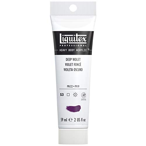 Liquitex 1045115 Professional Heavy Body Acrylfarbe in Künstlerqualität mit ausgezeichneter Lichtechtheit in buttriger Konsistenz, 59ml Tube - Dunkelviolett von Liquitex