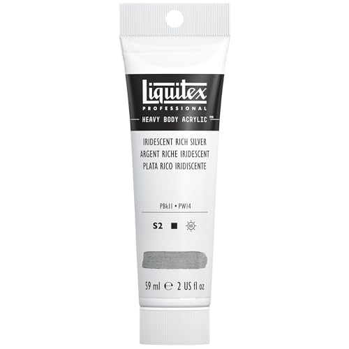 Liquitex 1045239 Professional Heavy Body Acrylfarbe in Künstlerqualität mit ausgezeichneter Lichtechtheit in buttriger Konsistenz, 59ml Tube - Irisierendes sattes Silber Liquitex 1045239 Professional Heavy Body Acrylfarbe in Künstlerqualität mit ausgezeichneter Lichtechtheit in buttriger Konsistenz, 59ml Tube - Irisierendes sattes Silber von Liquitex