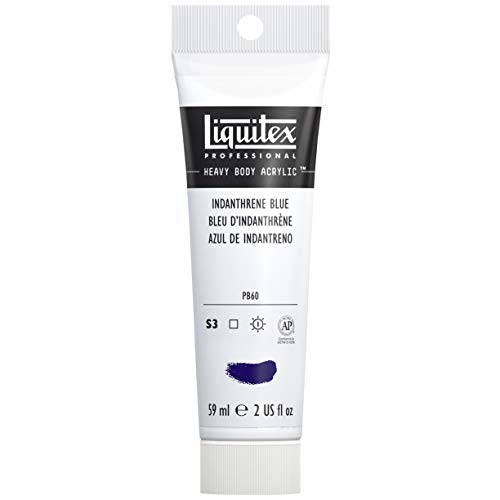 Liquitex 1045322 Professional Heavy Body Acrylfarbe in Künstlerqualität mit ausgezeichneter Lichtechtheit in buttriger Konsistenz, 59ml Tube - Indanthrene Blau von Liquitex