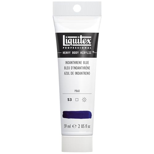 Liquitex 1045322 Professional Heavy Body Acrylfarbe in Künstlerqualität mit ausgezeichneter Lichtechtheit in buttriger Konsistenz, 59ml Tube - Indanthrene Blau von Liquitex