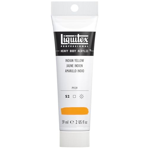 Liquitex 1045324 Professional Heavy Body Acrylfarbe in Künstlerqualität mit ausgezeichneter Lichtechtheit in buttriger Konsistenz, 59ml Tube - Indisch Gelb von Liquitex