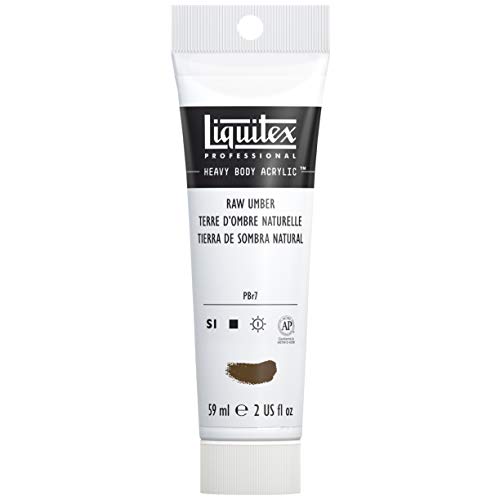 Liquitex 1045331 Professional Heavy Body Acrylfarbe in Künstlerqualität mit ausgezeichneter Lichtechtheit in buttriger Konsistenz, 59ml Tube - Umbra Natur von Liquitex