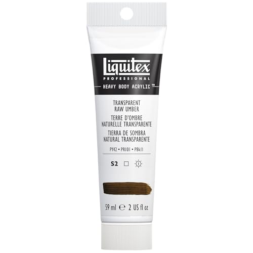 Liquitex 1045333 Professional Heavy Body Acrylfarbe in Künstlerqualität mit ausgezeichneter Lichtechtheit in buttriger Konsistenz, 59ml Tube - Umbra Natur transparent von Liquitex