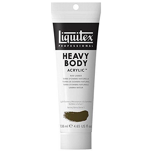 Liquitex 1047331 Professional Heavy Body Acrylfarbe in Künstlerqualität mit ausgezeichneter Lichtechtheit in buttriger Konsistenz, 138ml Tube - Umbra natur von Liquitex