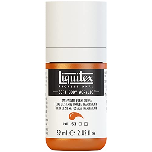 Liquitex 1959129 Professional Acrylfarbe Soft Body - Künstlerfarbe in cremiger deckender Konsistenz, hohe Pigmentierung, lichtecht & alterungsbeständig, 59ml Flasche - Siena Gebrannt Transparent von Liquitex