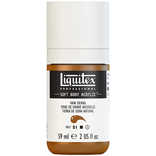 Liquitex 1959330 Professional Acrylfarbe Soft Body - Künstlerfarbe in cremiger deckender Konsistenz, hohe Pigmentierung, lichtecht & alterungsbeständig, 59ml Flasche - Siena Natur von Liquitex