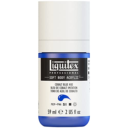 Liquitex 1959381 Professional Acrylfarbe Soft Body - Künstlerfarbe in cremiger deckender Konsistenz, hohe Pigmentierung, lichtecht & alterungsbeständig, 59ml Flasche - Kobaltblau Imit. von Liquitex