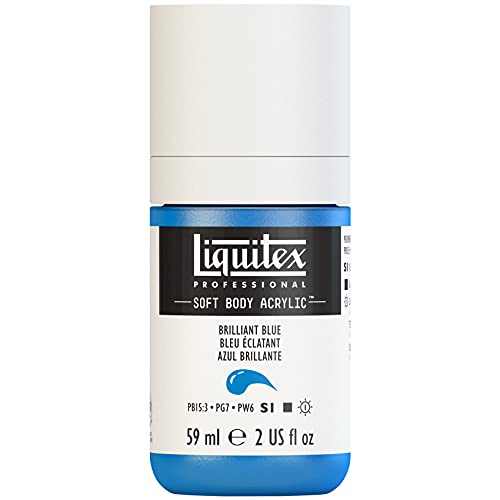 Liquitex 1959570 Professional Acrylfarbe Soft Body - Künstlerfarbe in cremiger deckender Konsistenz, hohe Pigmentierung, lichtecht & alterungsbeständig, 59ml Flasche - Brillantblau Liquitex 1959570 Professional Acrylfarbe Soft Body - Künstlerfarbe in cremiger deckender Konsistenz, hohe Pigmentierung, lichtecht & alterungsbeständig, 59ml Flasche - Brillantblau von Liquitex