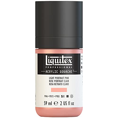 Liquitex 2059810 'Liquitex Professional Acrylic Gouache, Acrylfarbe mit Gouache Eigenschaften, Lichtecht, wasserfest, 59ml Dosier - Flasche - Portraitrosa Hell von Liquitex