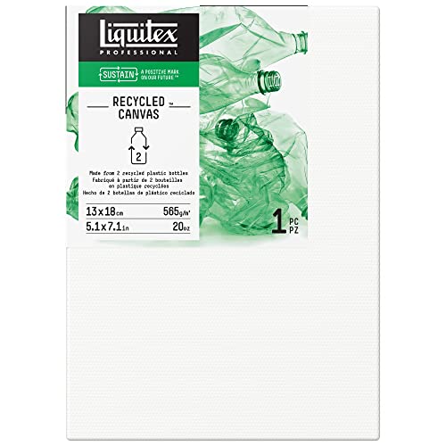 Liquitex 418013018 Recycled Keilrahmen, gefertigt aus 100% recyceltem Kunststoff, hochwertige Leinwand mit 565 g/m², FSC, 3-fach grundiert für Öl - & Acrylfarben - Deep Edge 13x18cm von Liquitex