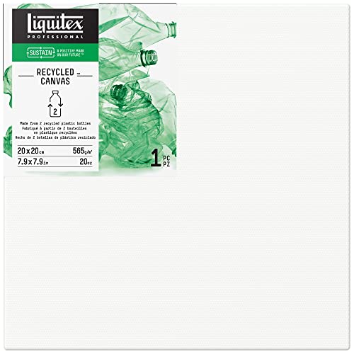 Liquitex 418020020 Recycled Keilrahmen, gefertigt aus 100% recyceltem Kunststoff, hochwertige Leinwand mit 565 g/m², FSC, 3-fach grundiert für Öl - & Acrylfarben - Deep Edge 20x20cm von Liquitex