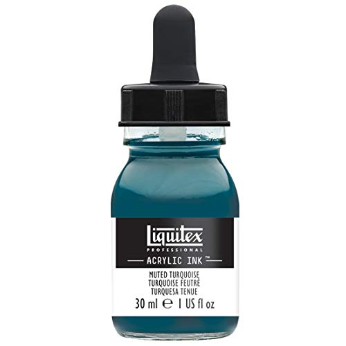 Liquitex 4260503 flüssige Professional Acrylfarben - Ink, Tusche, 30 ml, hochpigmentierte Airbrushfarbe, gedämpftes türkis von Liquitex