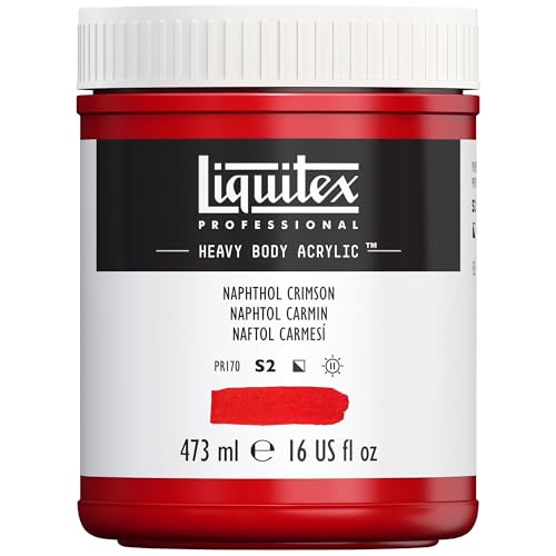 Liquitex 4412292 Professional Heavy Body Acrylfarbe in Künstlerqualität mit ausgezeichneter Lichtechtheit in buttriger Konsistenz, 473ml Topf - Naphtholrot Karmin Liquitex 4412292 Professional Heavy Body Acrylfarbe in Künstlerqualität mit ausgezeichneter Lichtechtheit in buttriger Konsistenz, 473ml Topf - Naphtholrot Karmin von Liquitex