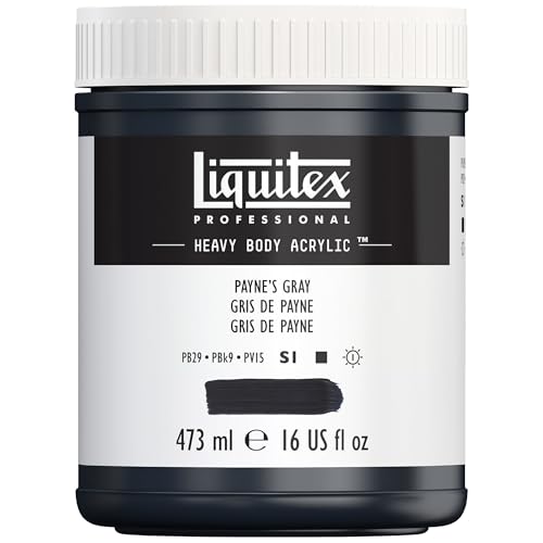 Liquitex 4412310 Professional Heavy Body Acrylfarbe in Künstlerqualität mit ausgezeichneter Lichtechtheit in buttriger Konsistenz, 473ml Topf - Paynes Grau Liquitex 4412310 Professional Heavy Body Acrylfarbe in Künstlerqualität mit ausgezeichneter Lichtechtheit in buttriger Konsistenz, 473ml Topf - Paynes Grau von Liquitex