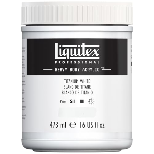 Liquitex 4412432 Professional Heavy Body Acrylfarbe in Künstlerqualität mit ausgezeichneter Lichtechtheit in buttriger Konsistenz, 473ml Topf - Titanweiß Liquitex 4412432 Professional Heavy Body Acrylfarbe in Künstlerqualität mit ausgezeichneter Lichtechtheit in buttriger Konsistenz, 473ml Topf - Titanweiß von Liquitex