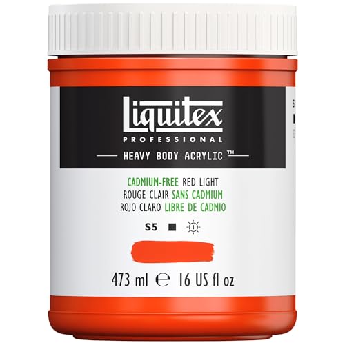 Liquitex 4412893 Professional Heavy Body Acrylfarbe in Künstlerqualität mit ausgezeichneter Lichtechtheit in buttriger Konsistenz, 473ml Topf - Kadmiumfrei Rot hell Liquitex 4412893 Professional Heavy Body Acrylfarbe in Künstlerqualität mit ausgezeichneter Lichtechtheit in buttriger Konsistenz, 473ml Topf - Kadmiumfrei Rot hell von Liquitex