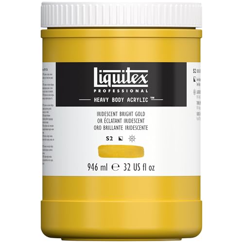 Liquitex 4413234 Professional Heavy Body Acrylfarbe in Künstlerqualität mit ausgezeichneter Lichtechtheit in buttriger Konsistenz, 946ml Topf - Irisierendes Gold Liquitex 4413234 Professional Heavy Body Acrylfarbe in Künstlerqualität mit ausgezeichneter Lichtechtheit in buttriger Konsistenz, 946ml Topf - Irisierendes Gold von Liquitex