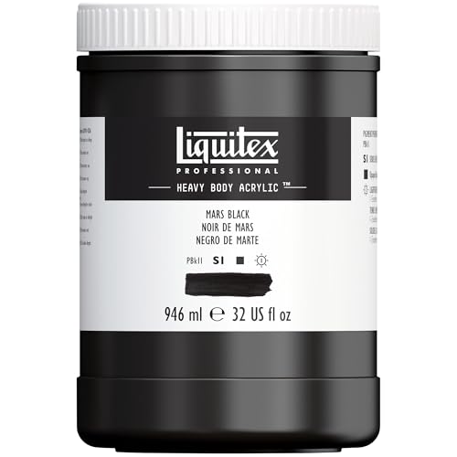 Liquitex 4413276 Professional Heavy Body Acrylfarbe in Künstlerqualität mit ausgezeichneter Lichtechtheit in buttriger Konsistenz, 946ml Topf - Marsschwarz Liquitex 4413276 Professional Heavy Body Acrylfarbe in Künstlerqualität mit ausgezeichneter Lichtechtheit in buttriger Konsistenz, 946ml Topf - Marsschwarz von Liquitex
