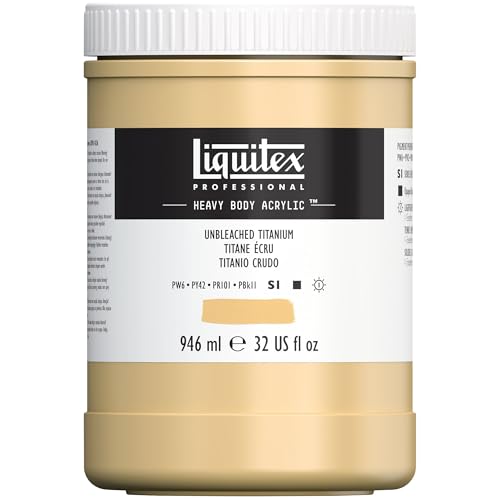 Liquitex 4413434 Professional Heavy Body Acrylfarbe in Künstlerqualität mit ausgezeichneter Lichtechtheit in buttriger Konsistenz, 946ml Topf - Ungebleichtes Titan Liquitex 4413434 Professional Heavy Body Acrylfarbe in Künstlerqualität mit ausgezeichneter Lichtechtheit in buttriger Konsistenz, 946ml Topf - Ungebleichtes Titan von Liquitex