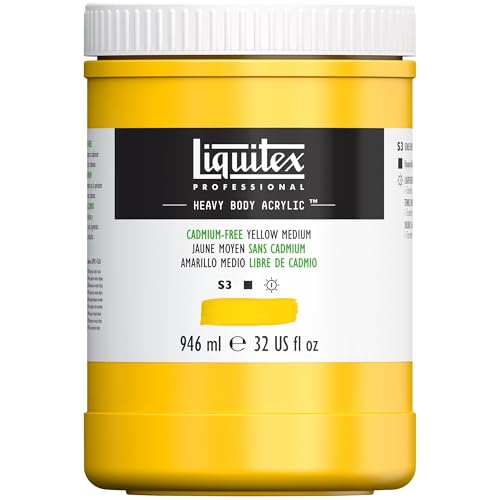 Liquitex 4413889 Professional Heavy Body Acrylfarbe in Künstlerqualität mit ausgezeichneter Lichtechtheit in buttriger Konsistenz, 946ml Topf - Kadmiumfrei Gelb hell Liquitex 4413889 Professional Heavy Body Acrylfarbe in Künstlerqualität mit ausgezeichneter Lichtechtheit in buttriger Konsistenz, 946ml Topf - Kadmiumfrei Gelb hell von Liquitex