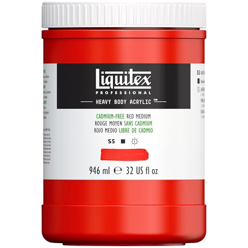 Liquitex 4413894 Professional Heavy Body Acrylfarbe in Künstlerqualität mit ausgezeichneter Lichtechtheit in buttriger Konsistenz, 946ml Topf - Kadmiumfrei Rot mittel Liquitex 4413894 Professional Heavy Body Acrylfarbe in Künstlerqualität mit ausgezeichneter Lichtechtheit in buttriger Konsistenz, 946ml Topf - Kadmiumfrei Rot mittel von Liquitex