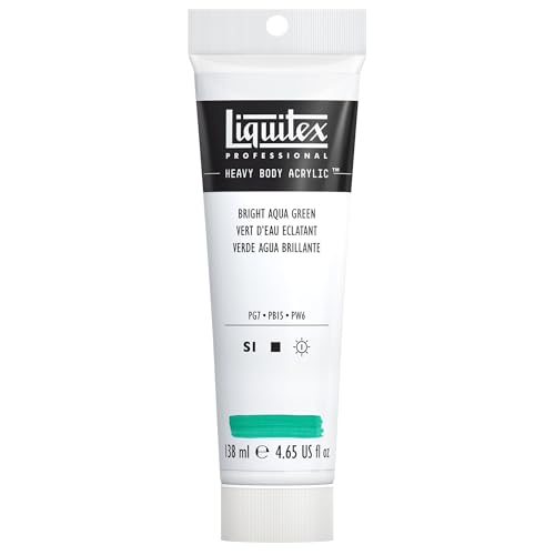 Liquitex 4417660 Professional Heavy Body Acrylfarbe in Künstlerqualität mit ausgezeichneter Lichtechtheit in buttriger Konsistenz, 138ml Tube - Aquagrün Leuchtend von Liquitex