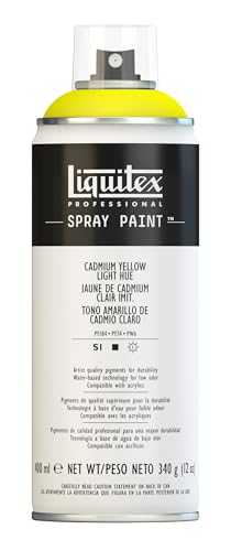 Liquitex 4450159 Professional Acryl Spraydose 400ml – Kadmium - Gelb hell Imit. – Lichtecht, frostbeständig, mattes Finish, für Innen- & Außenbereich von Liquitex