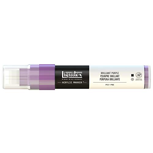 Liquitex 4610590 Professional Paint Marker, Acrylmarker mit hochpigmentierte Acrylfarbe auf Wasserbasis für den Innenbereich & Außenbereich, breite Spitze - Brillantlila von Liquitex