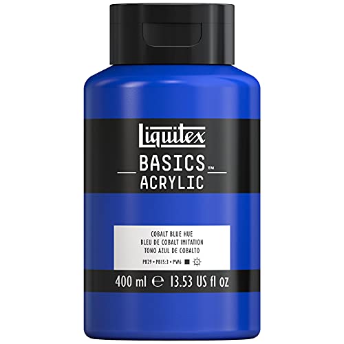Liquitex 4640170 Basics - Acrylfarbe, monopigmentierte Künstlerpigmente, lichtecht, mittlere Viskosität, Achivqualität, seidenglänzender Finish, 400ml Topf, Kobaltblau Farbton Liquitex 4640170 Basics - Acrylfarbe, monopigmentierte Künstlerpigmente, lichtecht, mittlere Viskosität, Achivqualität, seidenglänzender Finish, 400ml Topf, Kobaltblau Farbton von Liquitex