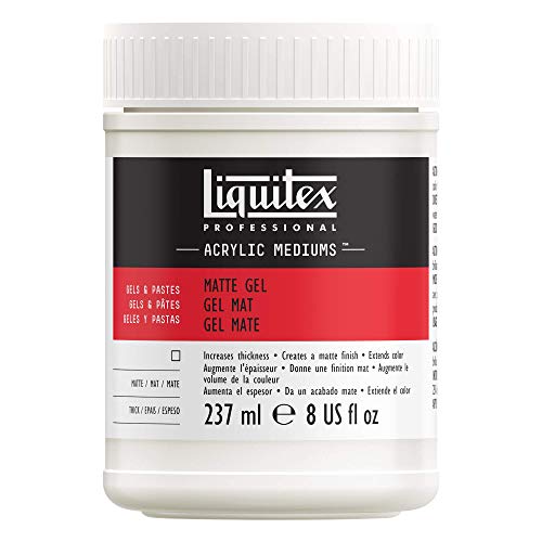 Liquitex 5321 Professional Mattes Gel Medium, entzieht Acrylfarben den Glanz, kann als Klebemittel für Collagen benutzt werden, 237 ml Tube von Liquitex