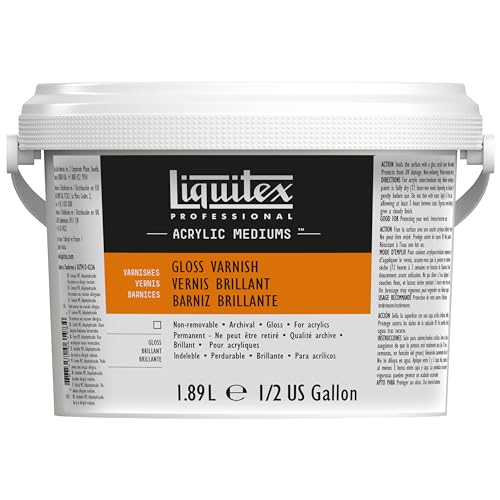 Liquitex 5345 Professional Glanz Firnis für Acrylfarben, Archivqualität, vergilbt nicht, trocknet klar auf - 1,89 Liter Flasche von Liquitex