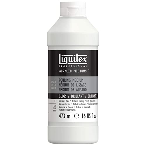 Liquitex 5416 Gieß- und Pouring- Medium, wasserfest, nicht-vergilbend, flexibel, erhöht den Farbfluss, 473ml Flasche von Liquitex