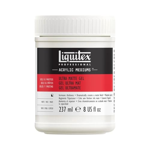 Liquitex 5420 Professional Ultra Mattes Gel Medium für Acrylfarben,wird zum Erhalt der Opazität und zum Strecken von opaken Farben benutzt - 237ml Topf von Liquitex