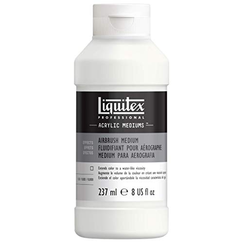 Liquitex 5908 Professional Airbrush Medium für Acryl- , Aquarell- oder Gouachefarbe - erhält die Integrität für Sprühanwendungen, High Flow - 237ml Flasche, Transparent von Liquitex