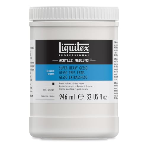 Liquitex 7832 Professional extra schweres Impasto Gesso, Universalgrundierung für Acrylfarben, licht und alterungsbeständiger Primer, gebrauchsfertig - 946ml Topf, Titanweiß von Liquitex