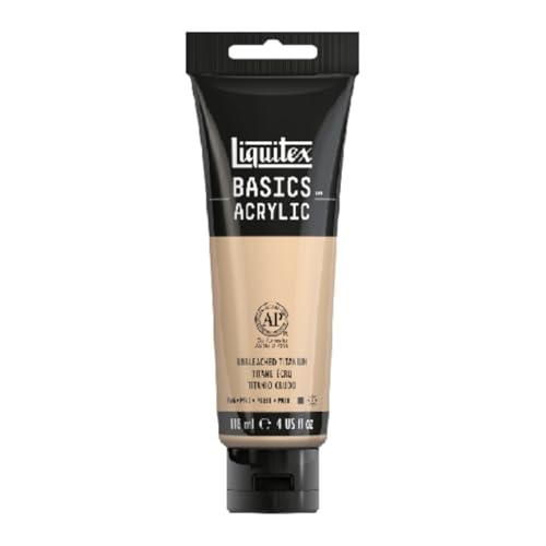 Liquitex 8870055 Basics Acrylfarbe Ungebleichtes Titan – 118ml Tube, lichtecht, mittlere Viskosität, seidenglänzend, monopigmentiert, Archivqualität Liquitex 8870055 Basics Acrylfarbe Ungebleichtes Titan – 118ml Tube, lichtecht, mittlere Viskosität, seidenglänzend, monopigmentiert, Archivqualität von Liquitex