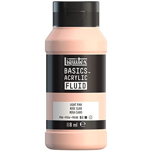 Liquitex 8870391 Basics Fluid Acrylfarbe mit fließender Konsiszenz, schnell trocknend, lichtecht, wasserfest, auf Wasserbasis, 118ml Flasche - Rosa Hell Liquitex 8870391 Basics Fluid Acrylfarbe mit fließender Konsiszenz, schnell trocknend, lichtecht, wasserfest, auf Wasserbasis, 118ml Flasche - Rosa Hell von Liquitex