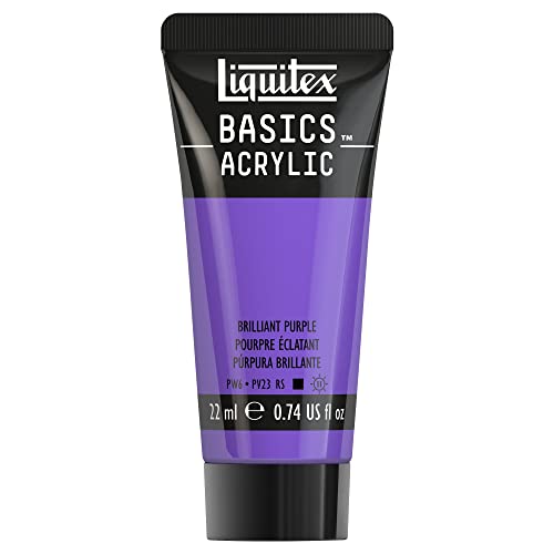 Liquitex 8870442​ Basics Acrylfarbe - Brillantlila​, 22ml Tube, lichtecht, wasserfest, zum Malen und Dekorieren von Holz, Metall, Keramik, Kunststoff, Leinwand von Liquitex